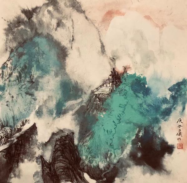 朱红帅墨彩作品